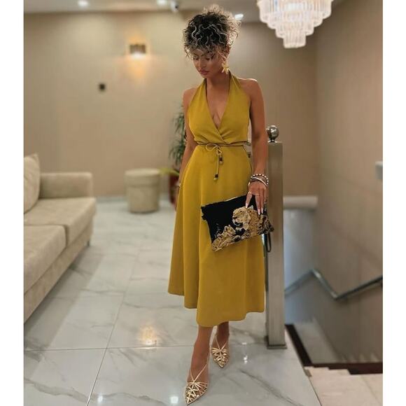 RARE!!! ZARA Halter Neck Dress NWT - Picture 7 of 16